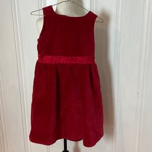 Elegant Red Velvet Kids Dress